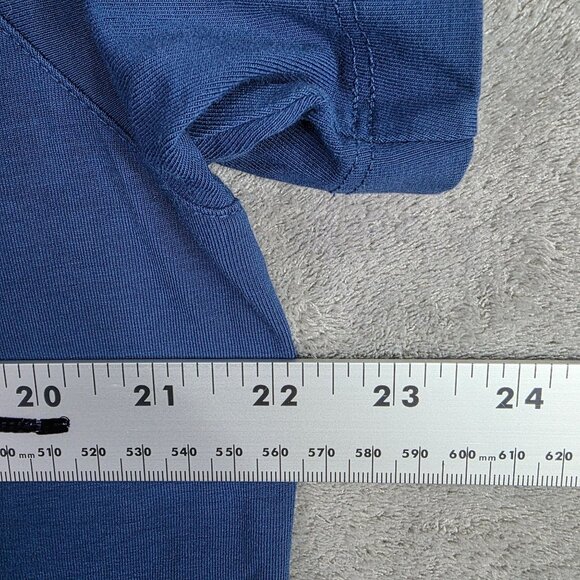 Mens Michael Kors Blue Pima Cotton Stretch Polo Shirt Short Sleeve Size L - Picture 7 of 9